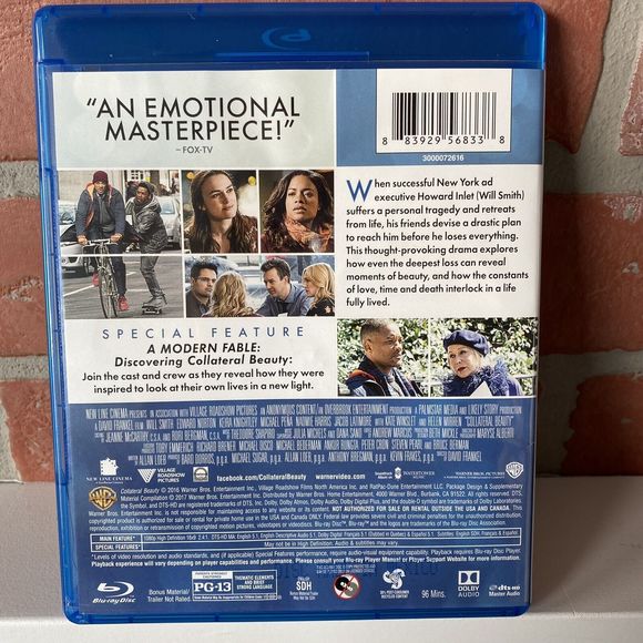 Collateral Beauty Blu-ray DVD Movie Rated Pg-13 - Picture 2 of 3